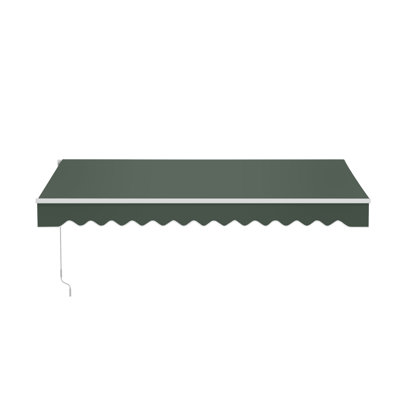 Retractable Patio Awning - White Frame