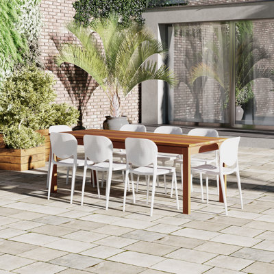 Anautica 8 - Person Patio Dining Set with Rectangular Table