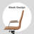 Modern High Back Office Desk Chair | Upholstered Ribbed PU Leather with Metal Frame | Adjustable Height, Tilt Lock | Computer Armchair for Home, Executive, Conference, Meetings-1072787705-1058676835
