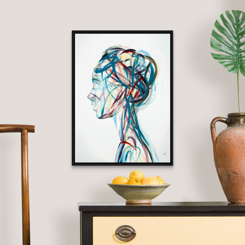 «Mirrored Music I» par Sydney Edmunds, reproduction d'art graphique sur toile, Cadre flottant noir