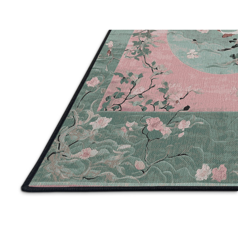 Machine Washable Gray Area Rug, Runner 2' x 4'