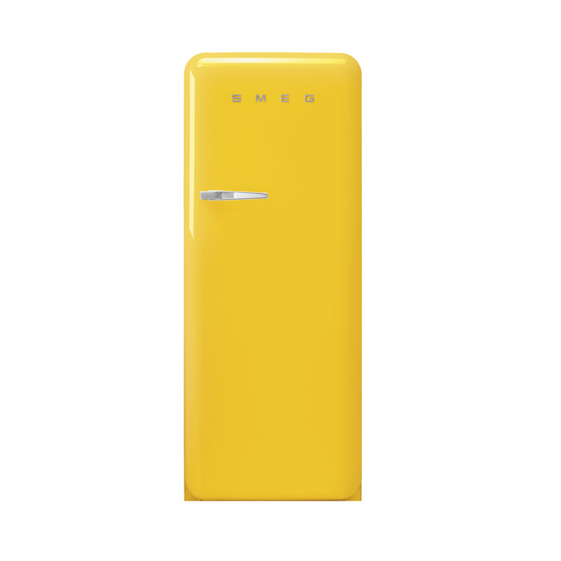SMEG 50s Style 24'' Top Freezer 9.92 cu. ft. Refrigerator, Right, Yellow