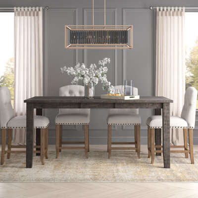 Hingham Counter Height Extendable Pine Solid Wood Dining Table