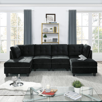 57" Wide Modular Seating Component Sectional with Ottoman,sectional sofa,sectional couch