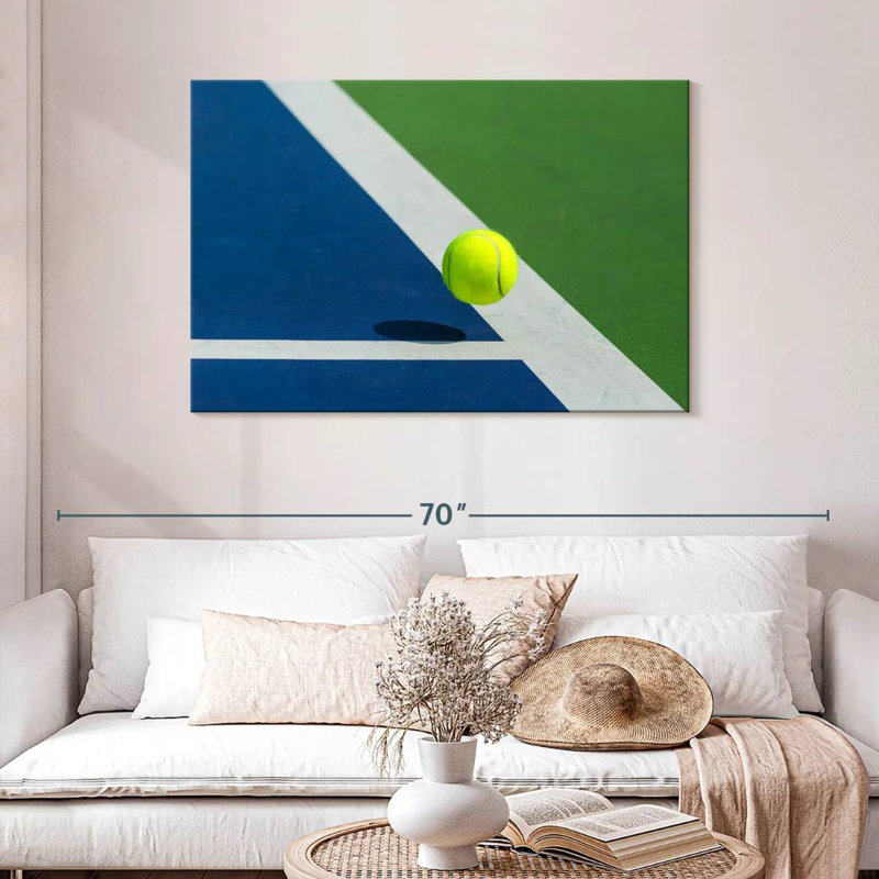 Sireci Blue Tennis Court, 30" H x 45" W