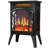 Winston Porter 17" Freestanding Fireplace Stove Heater With Realistic Flame For Home Office With Realistic Log Flame Effect, Adjustable Flame Effect/Brightness/Heating Mode, Overheating Safe Design