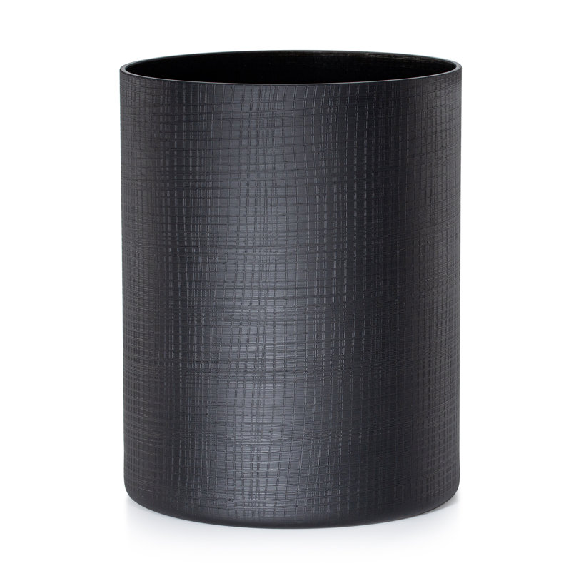 Corbeille pour déchets en verre 3 gallons Cambric, Noir, noir, noir, noir