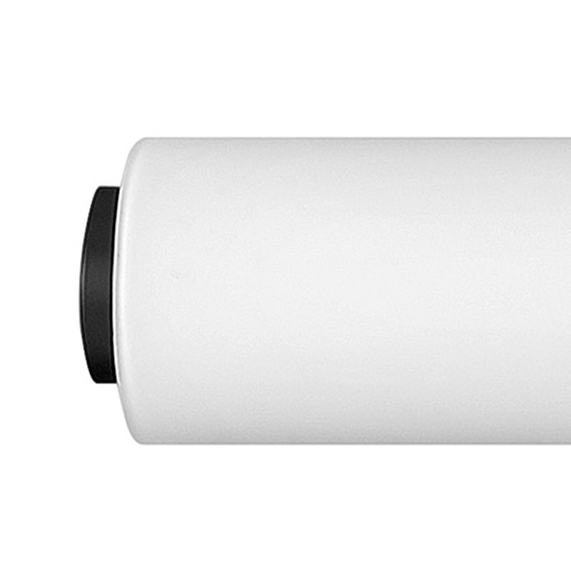 Aiden Integrated LED Bath Vanity Bar w/ Etched White Glass, Black