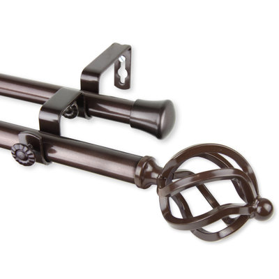 Leavens Steel Double Curtain Rod