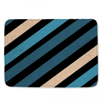 Tapis de bain à rayures diagonales