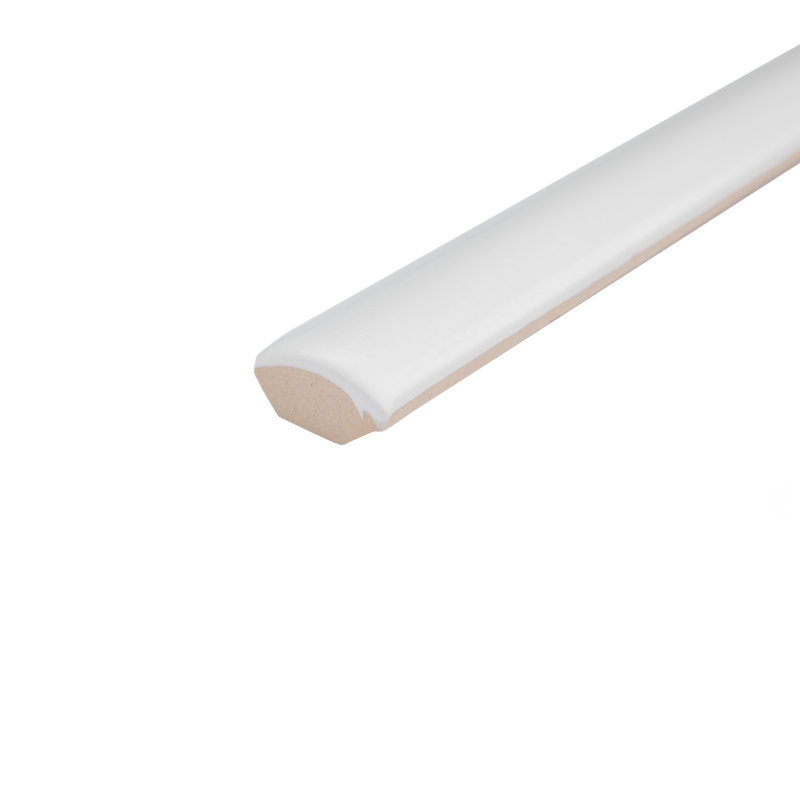 Chester 12" x 0.5" Ceramic Round Tile Trim in Matte White