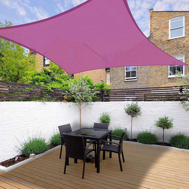 Yescom 13X10ft 95% UV Block Rectangle Sun Shade Sail Outdoor Patio Outdoor Garden Garden, Fuchsia