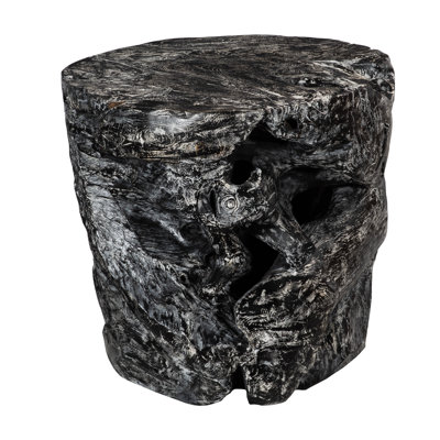 Black Wash Solid Wood End Table