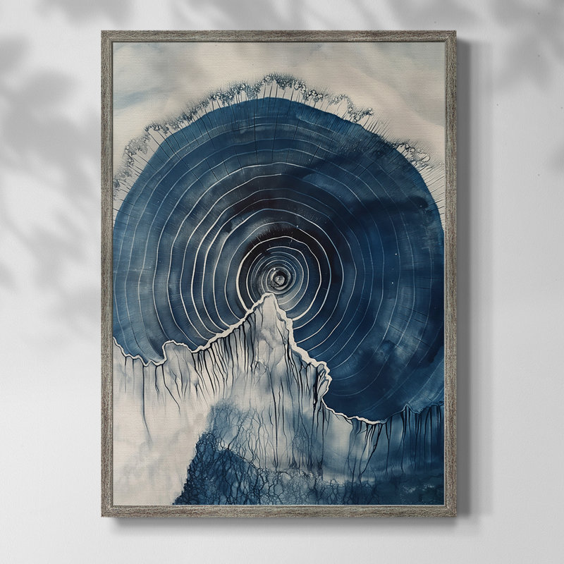ABSTRACT Series CCX, reproduction encadrée - bois massif, H 11 po x l 9 po