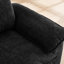 Méridienne surdimensionnée de 51 po avec repose-pieds et rangement en chenille douce noire-2094618125