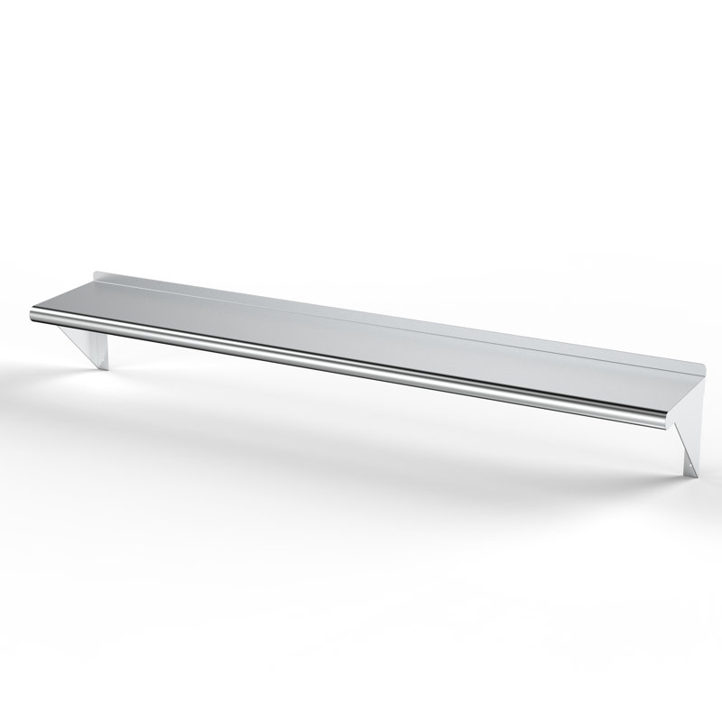 60" Stainless Steel Wall Shelf with Brackets