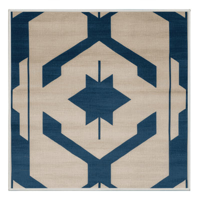 Machine Washable Art Deco Beige Area Rug