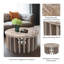 Table basse ronde en crème élégante, pièce maîtresse de salon spacieuse de 35 po, décoration intérieure élégante et moderne