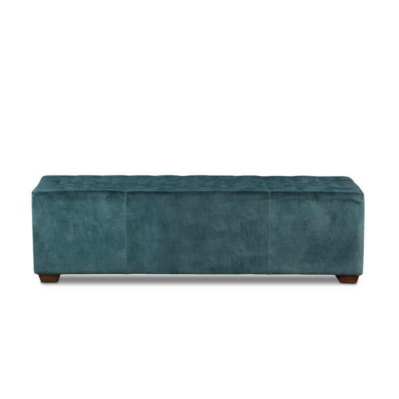Aportela Upholstered Bench, 17" H x 59.06" W x 18" D, Asphalt Gray