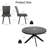 45.3"  Round Dining Table Set For 4, Extendable Wood Table With Faux Leather Chairs, Modern Kitchen Dining Room Set-1725856920