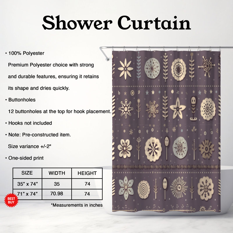 Rideau de douche Snowy Abstract Concept - Premium, H 74 po x l 71 po