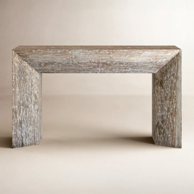 RECYCLED WHITEWASHED WOOD CONSOLE