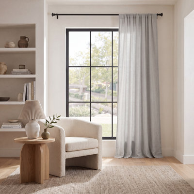 Euro Chic Linen Single Curtain Panel
