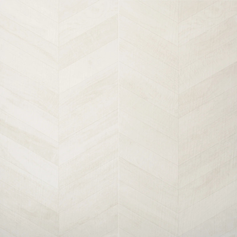 Kenridge Chevron 24X48 Matte Porcelain Tile, White