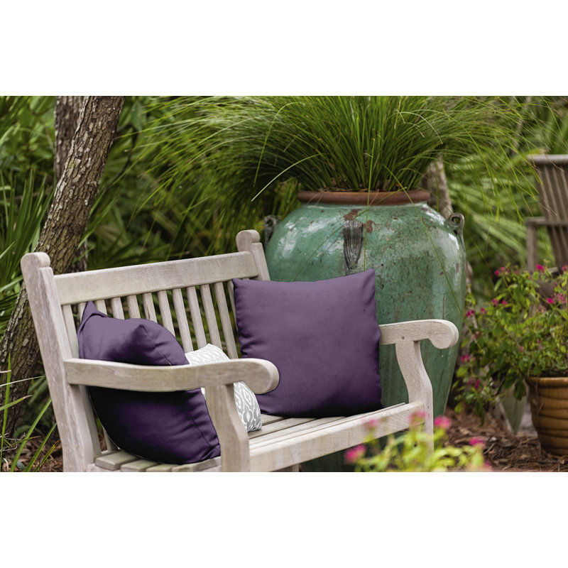 Housse de coussin d'extérieur carré Georgia, 18 po x 18 po, Pluie mauve