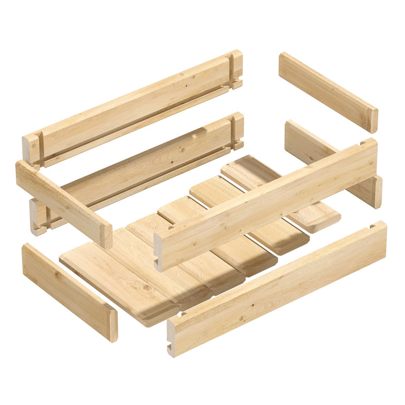 Boîte à fleurs en bois, H 21 po x l 11 po x P 7 po