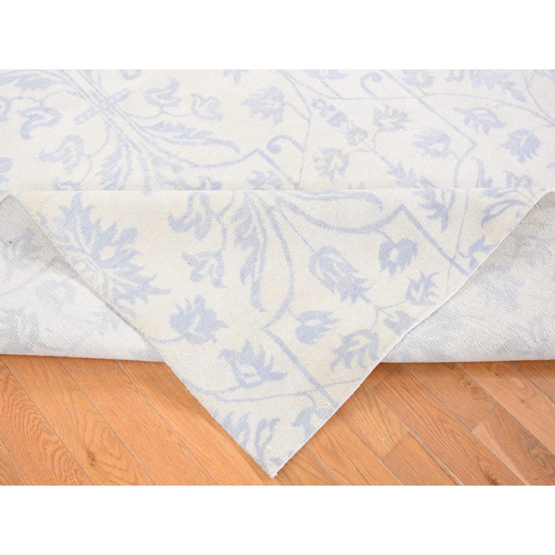 Tapis beige en laine noué à la main 8 pi x 9 pi 10 po E3CACAD8C3F64B69B0CCE327C819255B
