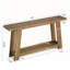 Console 63 pouces à 2 niveaux en bois massif - Conception en A