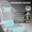 Metro Lane Adjustable Reclining Ergonomic Swiveling PC & Racing Game Chair with Footrest-1801179292