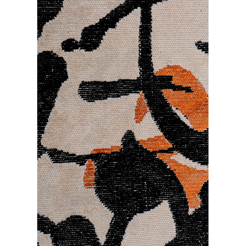 Delayla Rectangle Abstract Cotton and Viscose Indoor / Outdoor Area Rug, Rectangle 7'10" x 9'10"