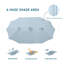 15Ft X 9Ft Patio Double-Sided Umbrella With Base & Crank, Extra Large Rectangular Outdoor Umbrella For Patio, Lawn & Garden-5442338