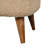 Solid Wood Boucle Cream Square Footstool
