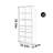 Light luxury black walnut bookcase