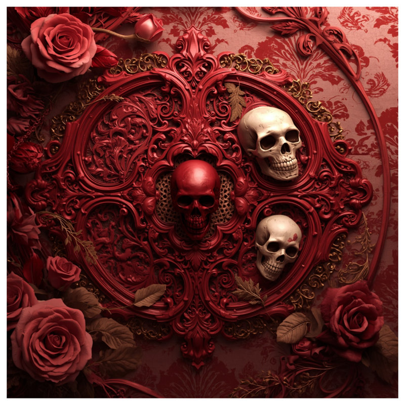 Édredon Red Skull Roses, Lit simple