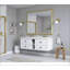 Miroir de salle de bain 72 po x 48 po à DEL avec cadre en aluminium, antibuée, mémoire, 3 couleurs, réglable en continu