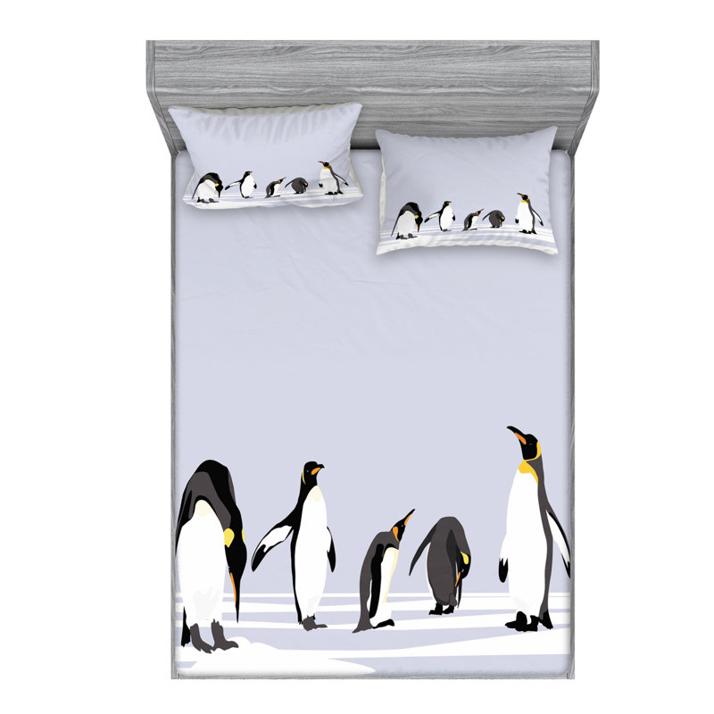 Microfiber Sheet Set, Queen Sheet Set with Fitted Sheet