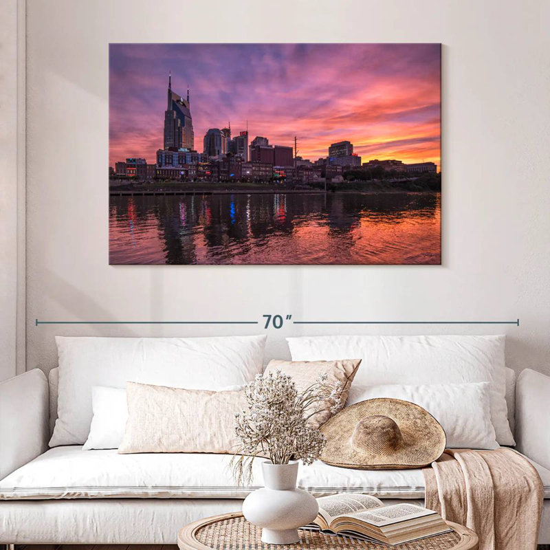 Kavia Nashville au crépuscule, H 32 po x l 48 po
