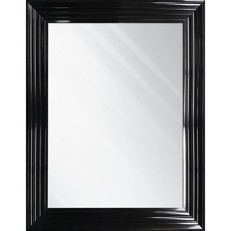 Lydia Plastic Flat Leaning Mirror, Black