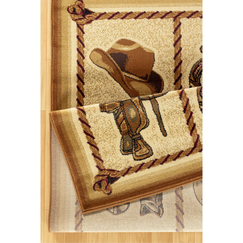 Tapis compact 2 pi 7 po x 7 pi 3 po Tribes Beige