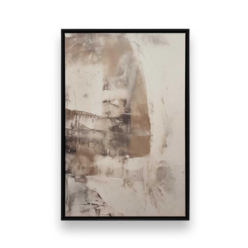 «Mocha Musings I», reproduction sur toile, H 30,75 po x l 20,75 po x P 1,75 po, Cadre flottant noir satiné