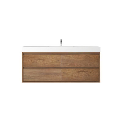 60'' Single Bathroom Vanity with Acrylic Top
