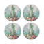 Jardin Defosse Chantilly Vegan Leather Round Coasters