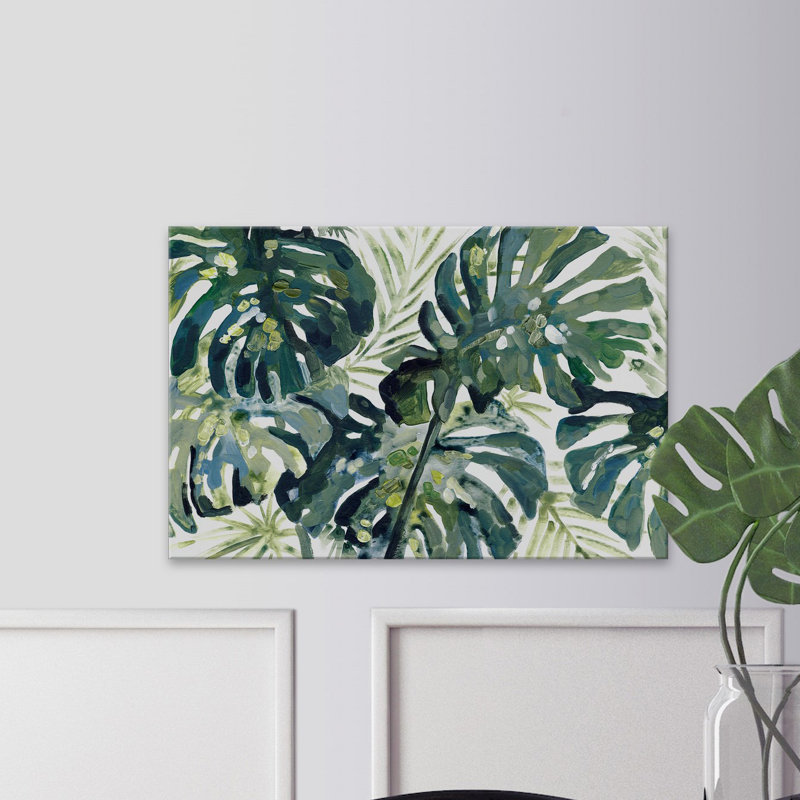 « green leaf iii »-reproduction de peinture à l’acrylique, H 8 po x l 12 po x P 1,5 po, Toile tendue