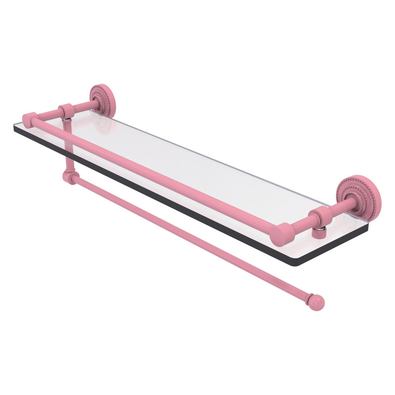 Dottingham Floating Shelf, 5" H x 22" W x 5" D, Pink
