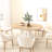 Expandable Oval Kitchen Dining Table, 59X43 Inch With Removable Leaf, Charm, White Finish, Seats Up To 6