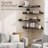 Floating Corner Shelves 4Sets, Rustic Pine Wooden L-Shaped for Wall Decor Storage